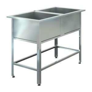 Ванна моечная ВМС-П-2/550 Н (1400х700х850)(глуб 350)